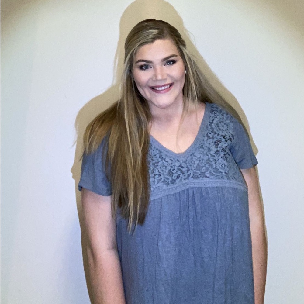 Blue Detailed Blouse